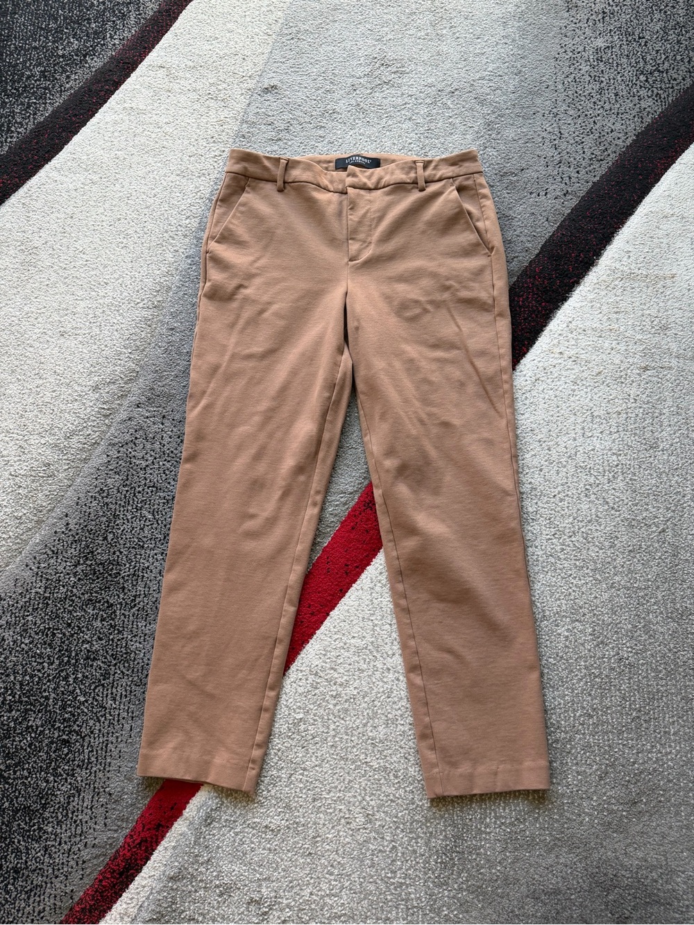 Liverpool Maple Slim Fit Cropped Casual Pants